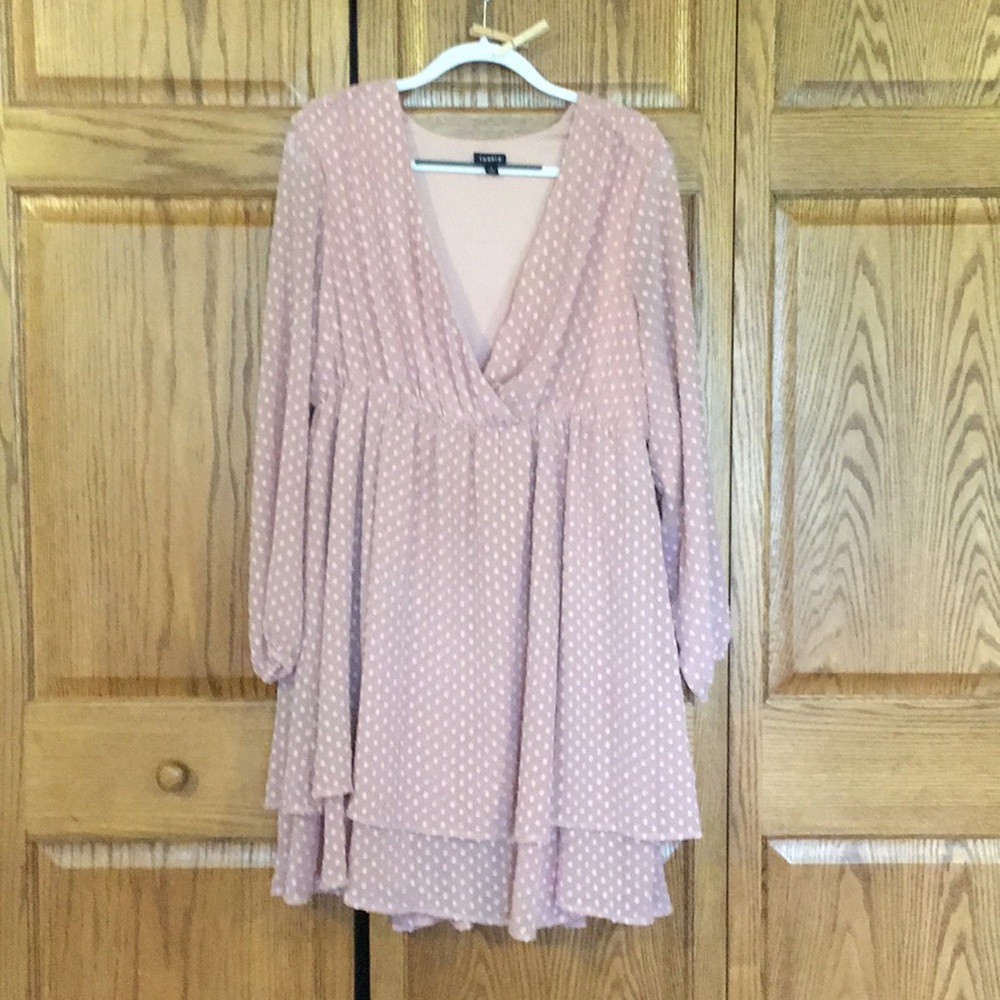 Sheer blush Torrid surplus dress